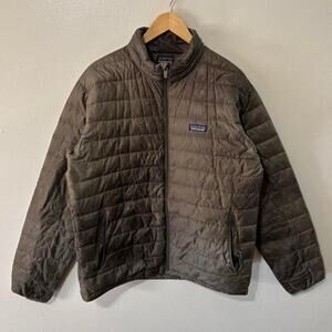 Men’s Patagonia Light Brown Nano Puff Lightweight Down Jacket Size M